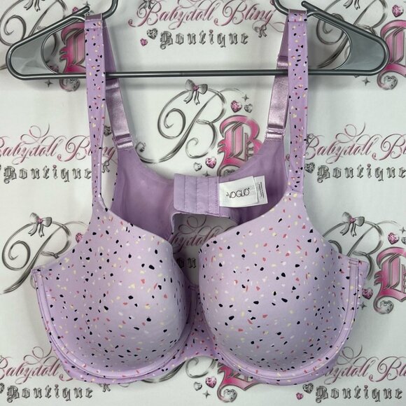 Voglo bra cupped lilac purple dotted Pastel Confetti Bra - Picture 1 of 10